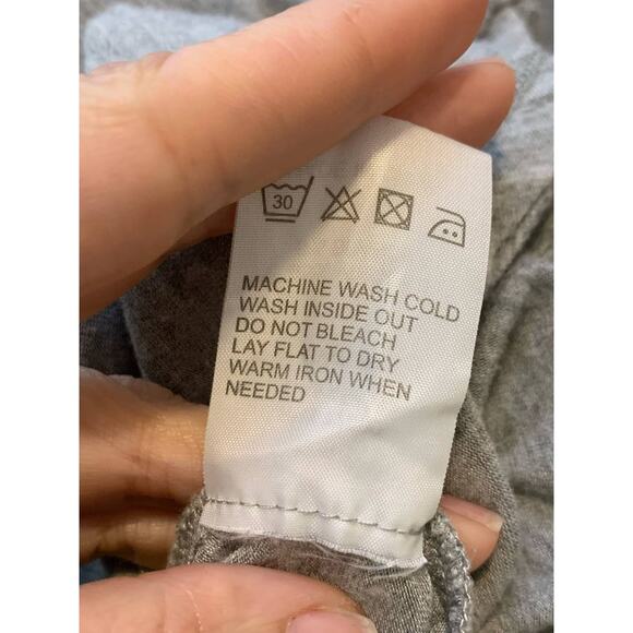 Chaser Brand Grey Lace Up Bishop Long Sleeve Boho top size XS - Picture 5 of 11